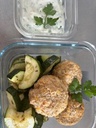 Boulettes à la féta et courgettes